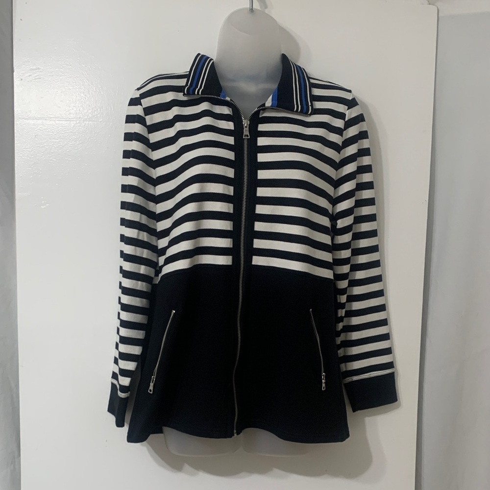 Rafaella black and White Striped leisure jacket